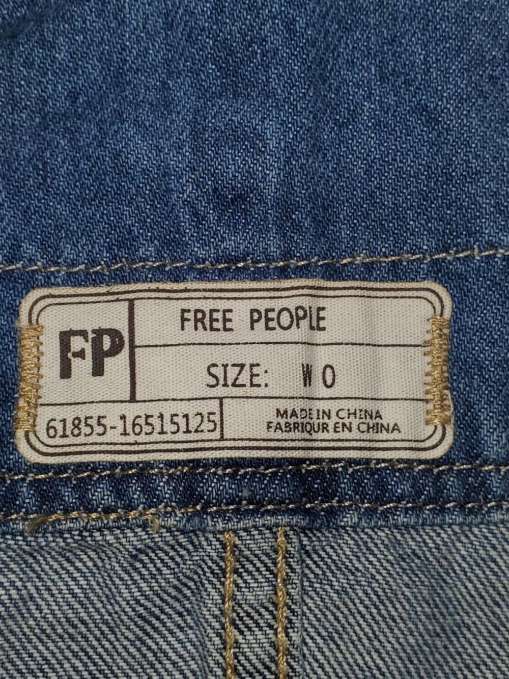 Free People Womens Torn Up Jumper Fray Hem Denim Overall Size 0 1314 - Picture 7 of 16